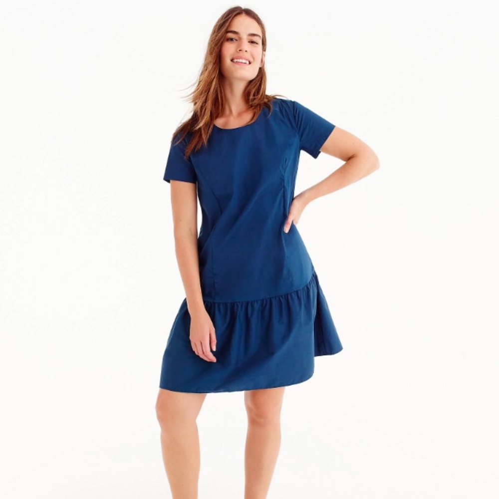 J. Crew x Universal Standard Poplin Drop-waist Dress